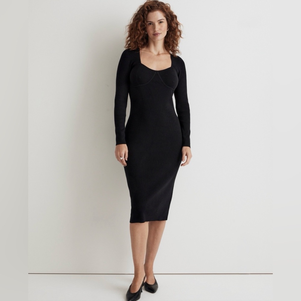 Madewell - Long-Sleeve knit Midi Dress